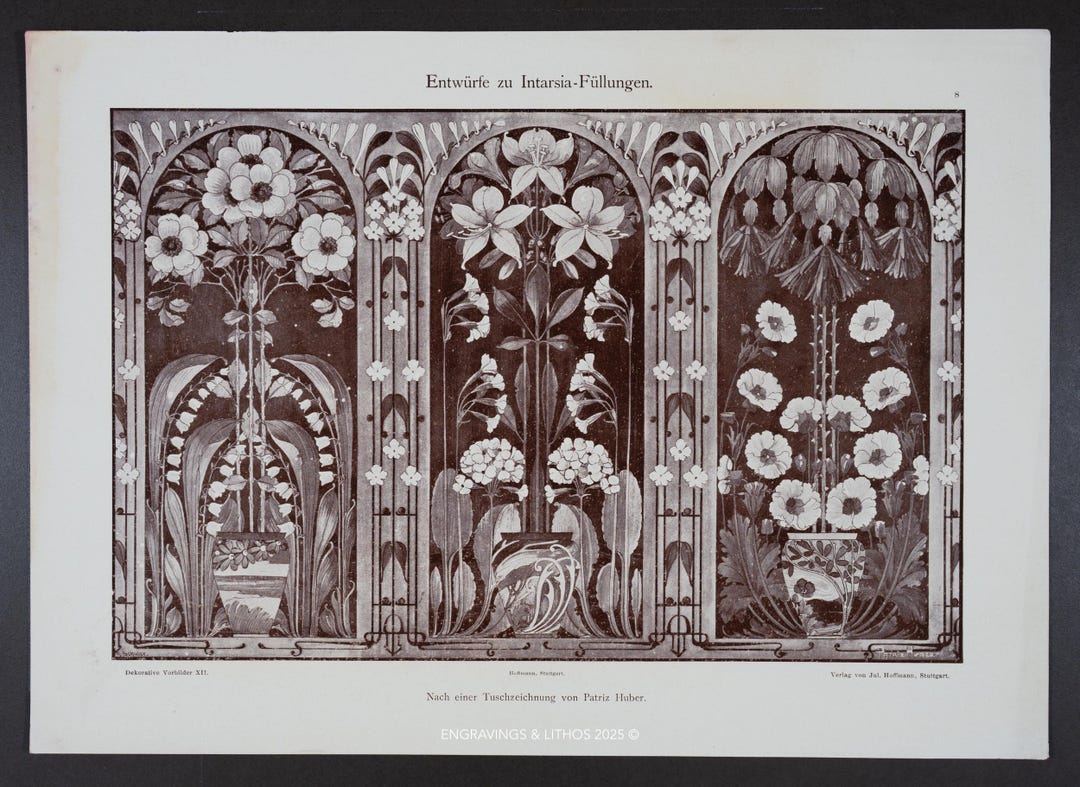 Inlay Panel Sign DESIGNS for INLAY PANELS – Ornamental Lithograph From Dekorative ...