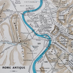 Maps of Antique and Actual Rome / Roman Art, Temples From 