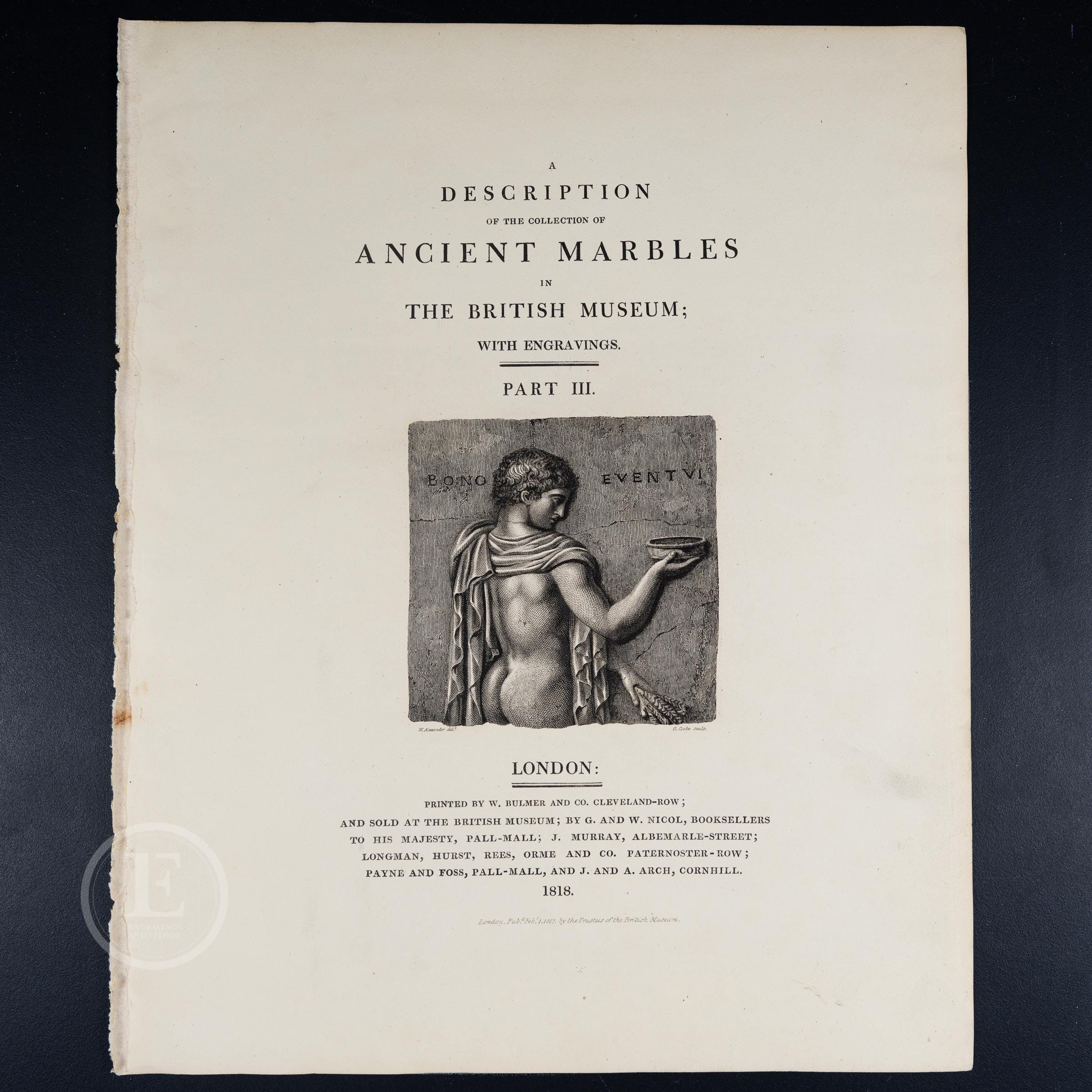 1818 HEAD of MARCUS AURELIUS, Surnamed the Philosopher- Collection