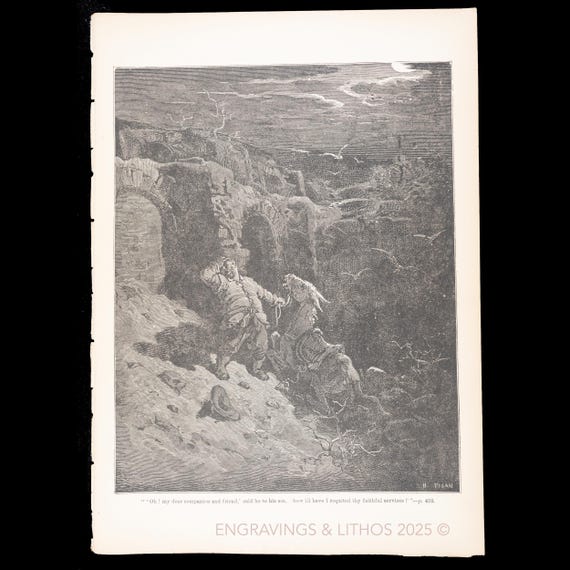 1880年 忠実な友への別れ – ギュスターヴ・ドレのイラスト – ドン