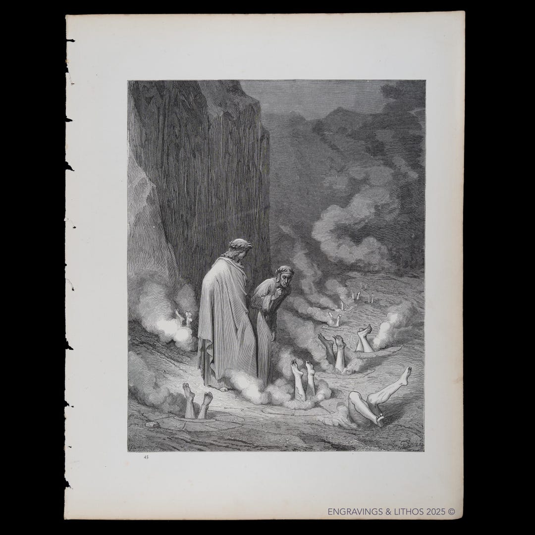 1880 PIT of the SIMONIACS – Original Print From 