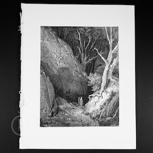 Dark Wood - Dante's Inferno engraving by Doré - Original engraving from "The Dore Gallery" Edmund Ollier