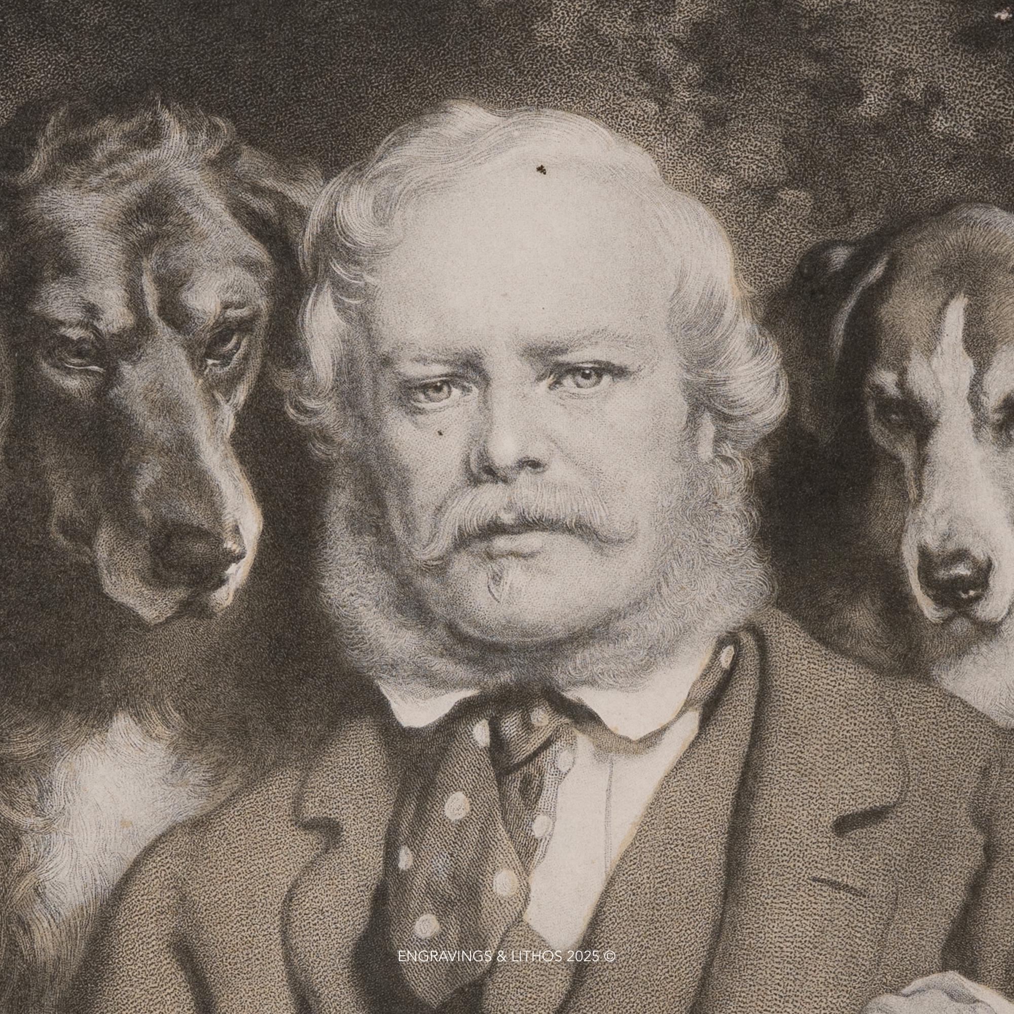 Heliotype Examples 1876 – the Connoisseurs – Antique Heliotype Print After Landseer - Etsy