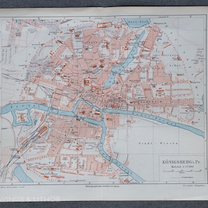 Map of London, UK - Original color lithography from Meyers Lexikon 1897