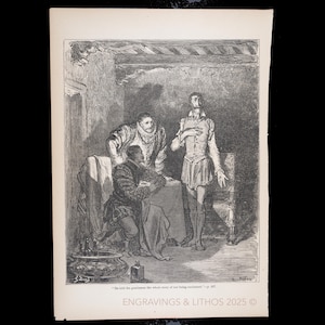 1880 Don QUIXOTE&#39;S ENCHANTED TALE – Gustave Doré Illustration – Original Antique Book Print from Don Quixote – Scarce!