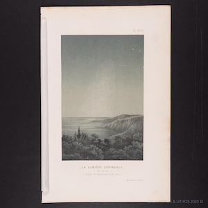 1877 黄道光天文学プリント - Le Ciel by Guillemin