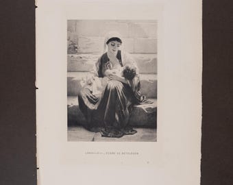 1883 WOMAN of BETHLEHEM – Original Photogravure by Goupil & Co, Paris