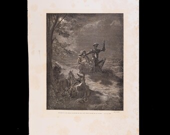 オノレ・ドーミエ「ドン・キホーテとサンチョ・パンサ」1868年複製