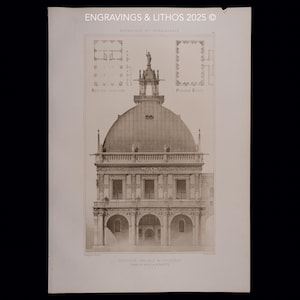 1905 MUNICIPAL PALACE of BRESCIA  - Exquisite Heliogravure - 17 in x 12 in (Crown Folio)