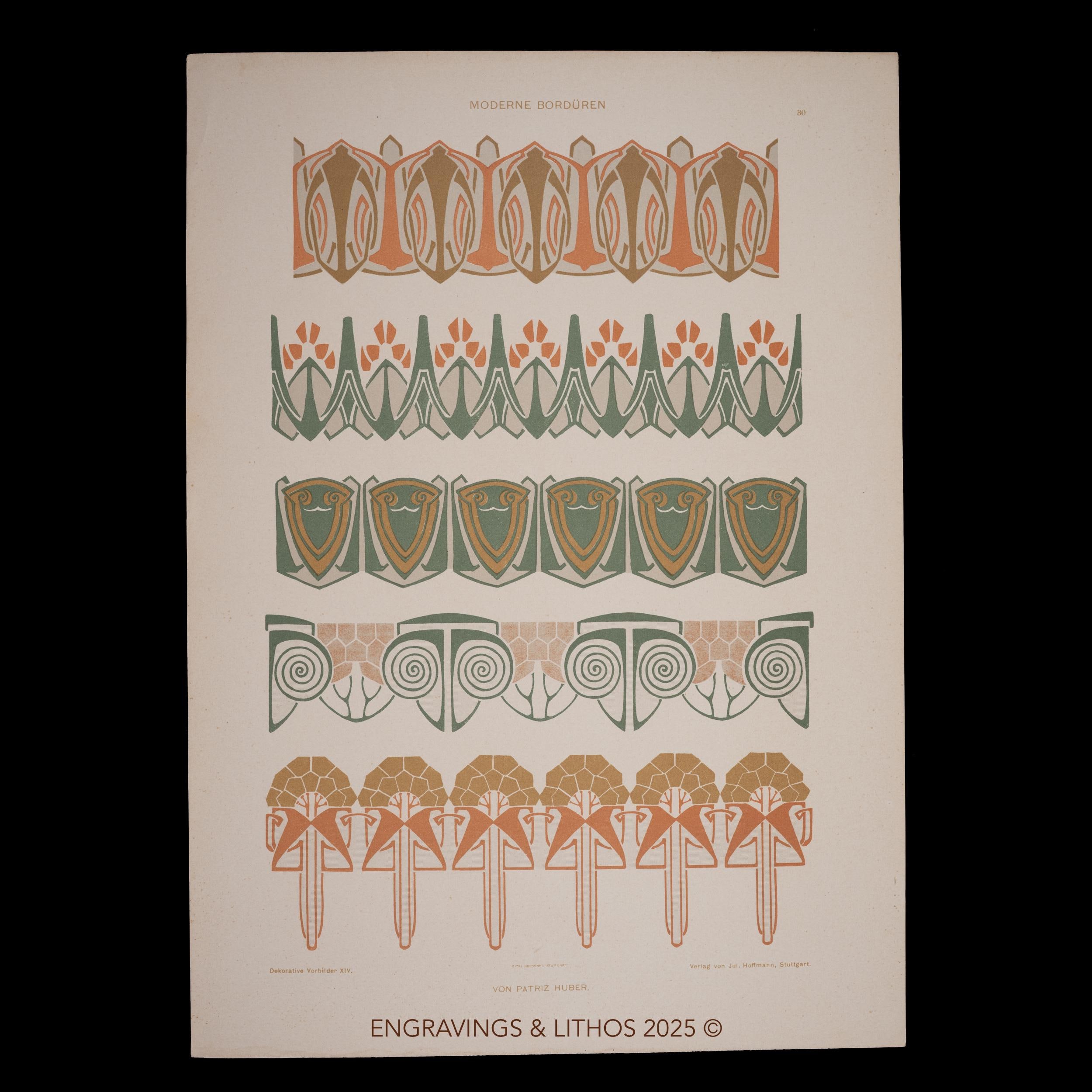 1902 MODERN BORDERS - Patriz Huber – Early Art Nouveau Decorative ...