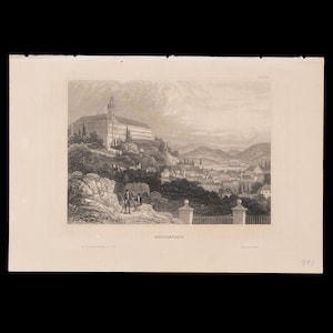 Oryginał z 1859 r. – RUDOLSTADT, TURYNGIA, NIEMCY – staloryt z Uniwersum Meyera