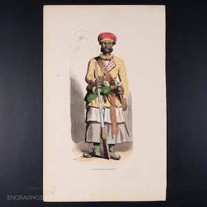 1841 - Hand colored engraving, “Memoirs of a Centenarian, Dedicated to His Great-Grandchildren”