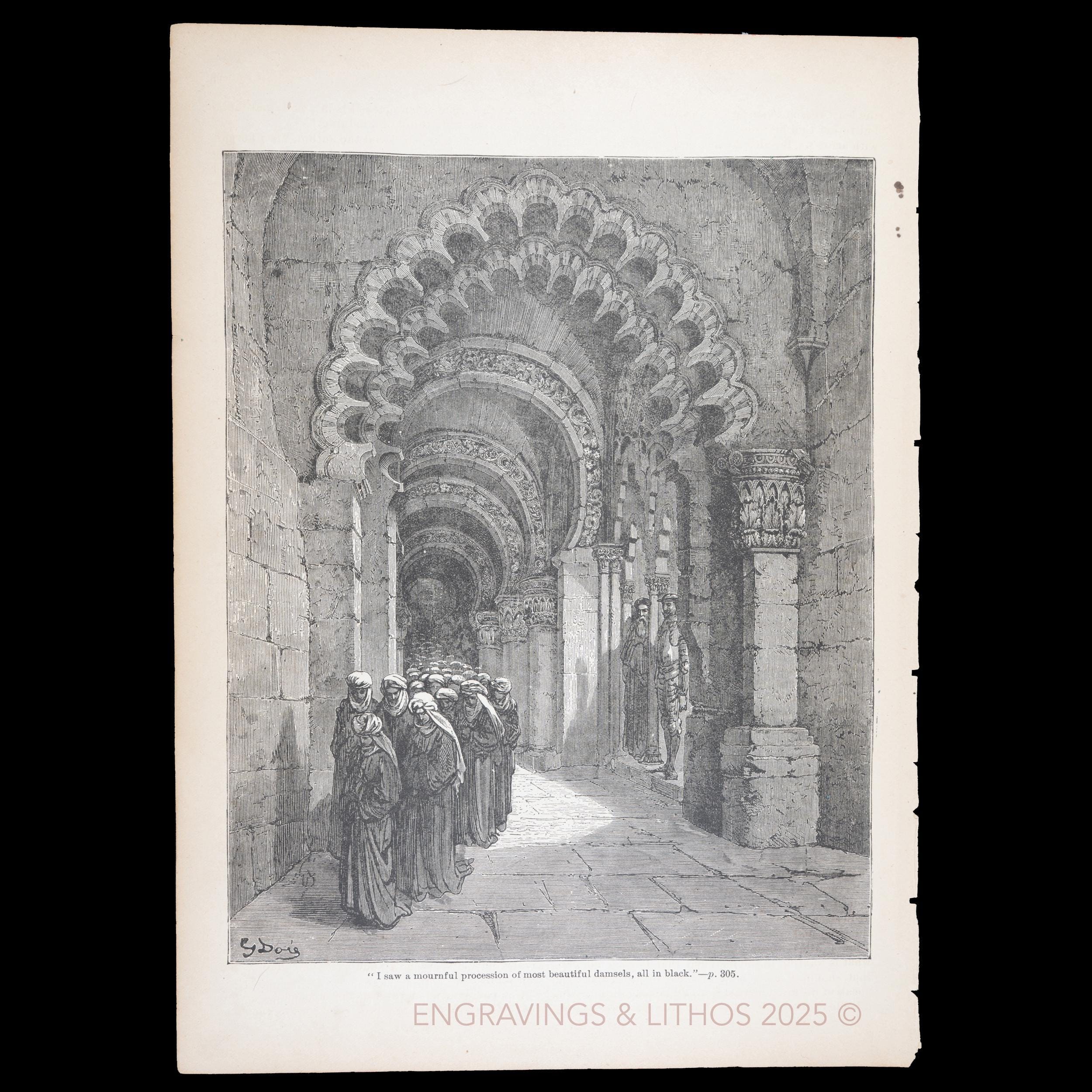 ドン・キホーテ セルバンテス著 ギュスターヴ・ドレイラスト ドン・キホーテが騎士だと思って羊を殺す - 馬に乗ったドン