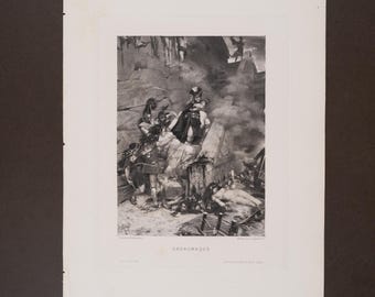 1883 ANDROMAQUE – originele fotogravure door Goupil & Co, Parijs