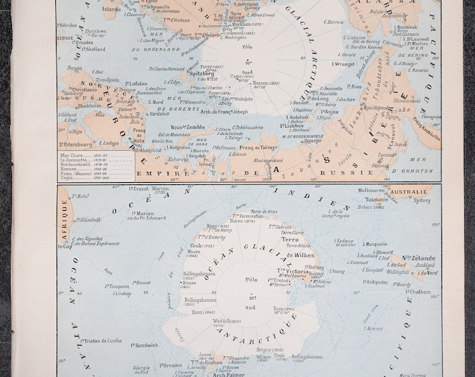 Pole Map North Pole Map and South Pole Map From