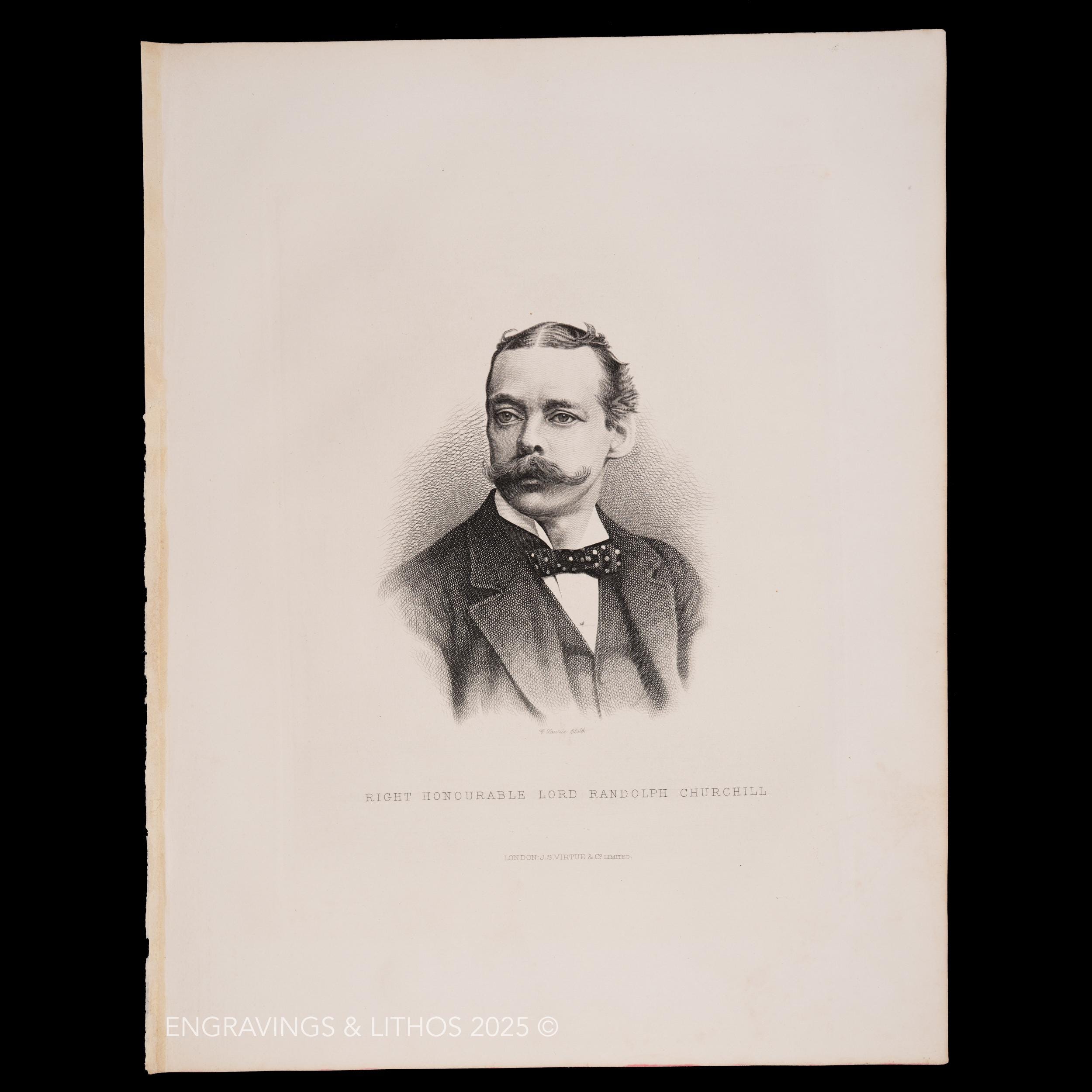 1890 LORD RANDOLPH CHURCHILL - Original Lithography From the