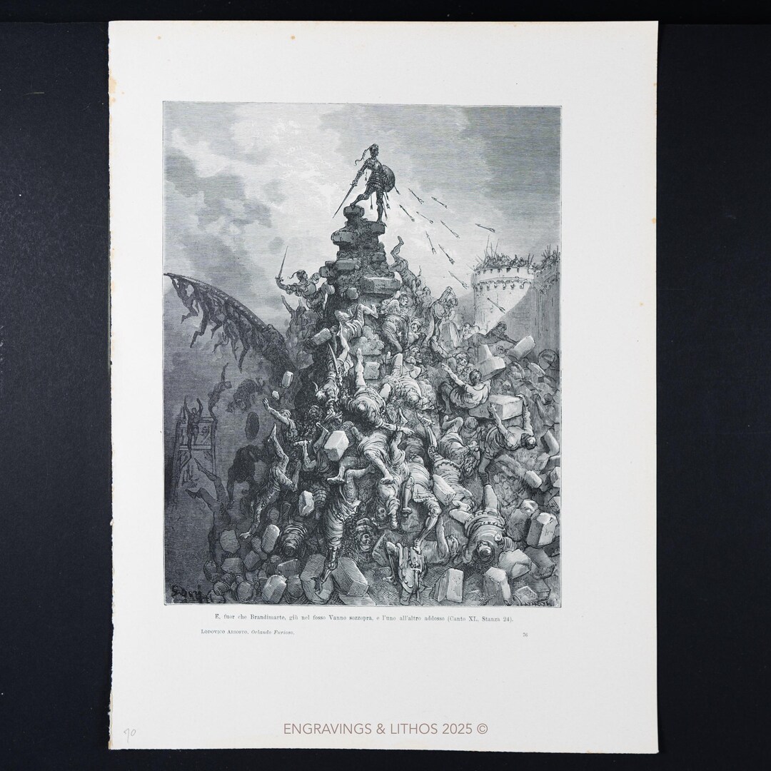 1879 WARRIOR on SIEGE RAMPART - Epic Battle Scene - - Etsy