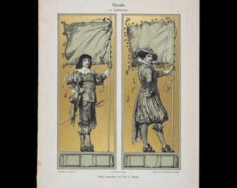 1899 ARAUTOS do século XVII – Litografia ornamental de Vorbilder decorativo