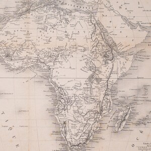 Antique map of Africa - Librairie Renouard Editeur original map, circa 1820