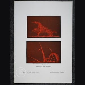 Solar prominences - Weltall und Menschheit 1904 Astronomy print celestial