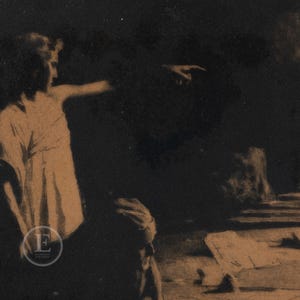 The Carvings on the Floor - Purgatorio: Canto XII - Collotype plate from La Divina Commedia by Fratelli Alinari 1902