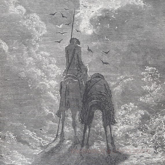 1880 the STEALING of SANCHO PANZA'S Ass – Gustave Doré