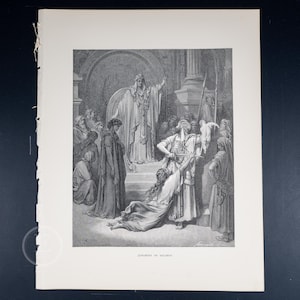 1870 engraving by Gustave Doré - Original engraving from "The Dore Gallery" Ollier - 11x 14 inches!