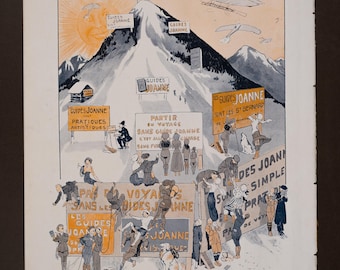 1921 La Vie Parisienne Interior Page by G. Léonnec – Travel Advertising Satire "The Travels of the Future" – Original French Art Deco Print