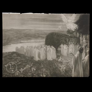 The Valley of the Princes - Purgatorio: Canto VIII - Collotype plate from La Divina Commedia by Fratelli Alinari 1902