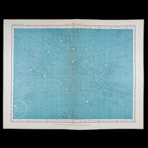 1903 STAR MAPS 1 is a rare original plate from an Astronomy Atlas book
