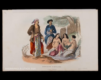 1844年 ティモール、マレー：奴隷商人 – 『世界一周の航海』からの