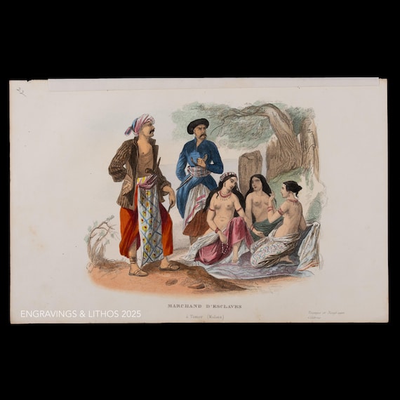 1844年 ティモール、マレー：奴隷商人 – 『世界一周の航海』からの
