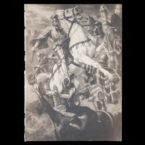 The Late Repentant  - Purgatorio: Canto III - Collotype plate from La Divina Commedia by Fratelli Alinari 1902