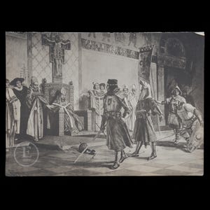 The Avaricious and Prodigal - Purgatorio: Canto XX - Collotype plate from La Divina Commedia by Fratelli Alinari 1902