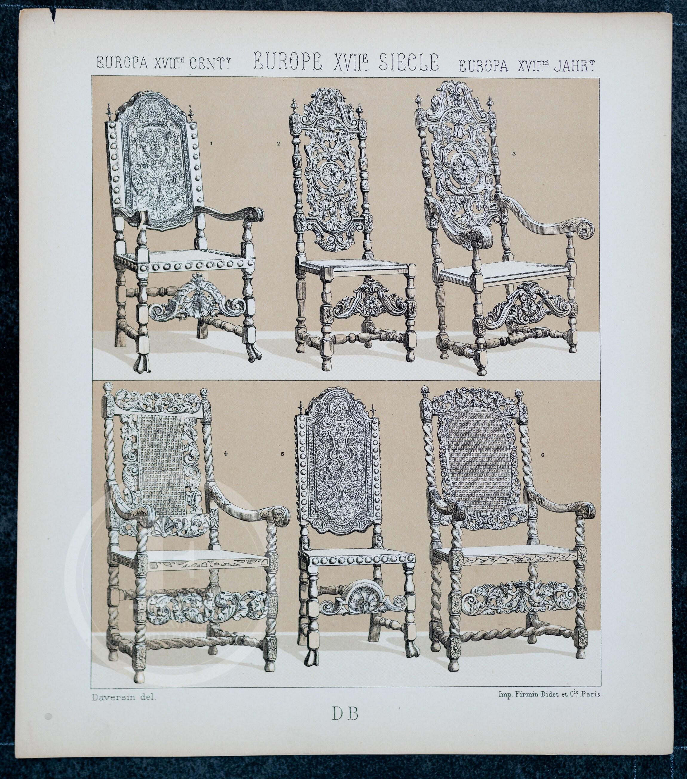 17th century antique chairs - Etsy 日本