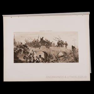 1894 CHARLES V on his Way to the CONVENT – Antique Photogravure – Selmar Hess Historical Series – Great Men and Famous Women
