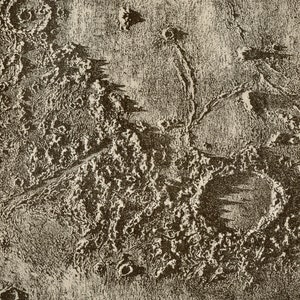 Plato (After Nasmyth) craters of the moon - Astronomy Original Plate 1886 - Cassell & Company