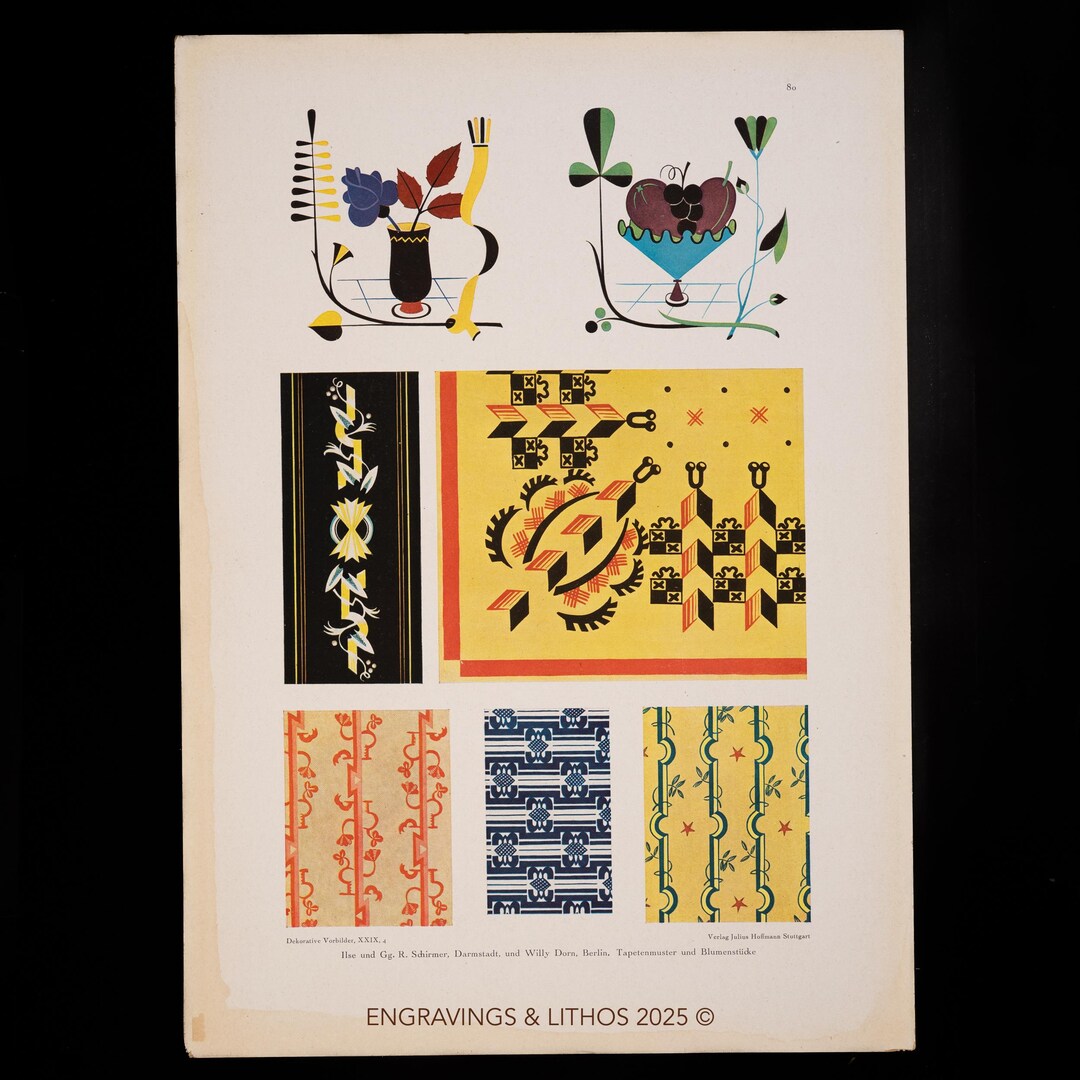 ART DECO WALLPAPER and Floral Designs - 20th Century Decorative Designs ...