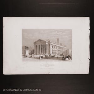 1852 - The ROYAL EXCHANGE, LONDON – Steel Engraving from Meyer’s Universum