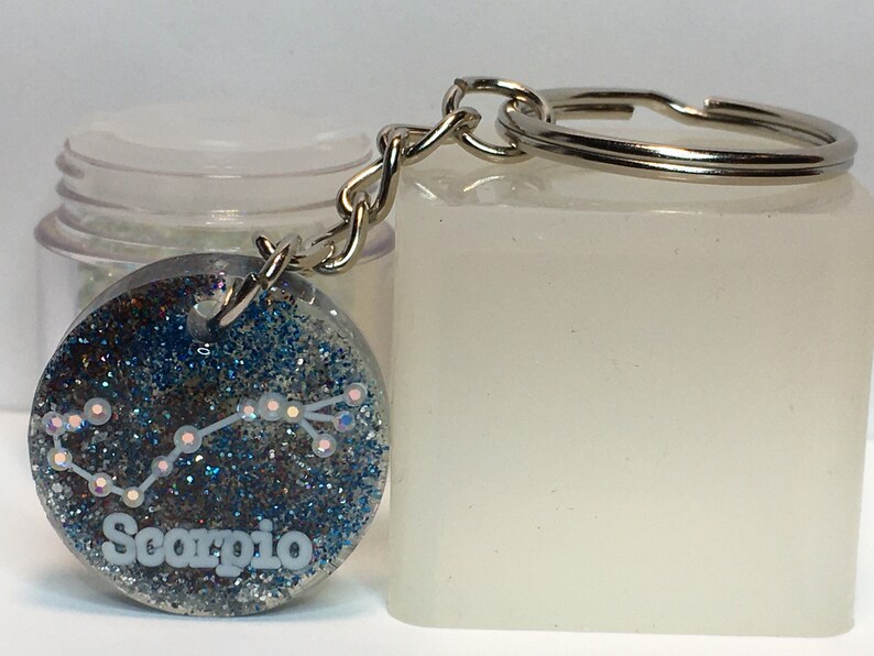 Scorpio Constellation Resin Keychain Pendent