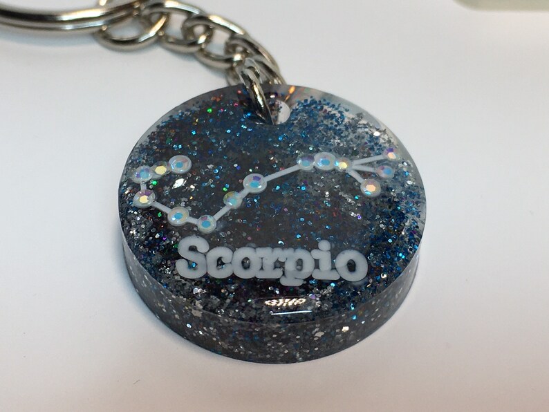Scorpio Constellation Resin Keychain Pendent