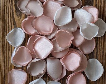 Tan blush ivory wedding decor-rose petals bulk-neutral flower girl-farmhouse bridal shower-rustic baby shower decorations-cake topper toss