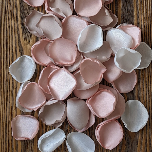 Tan blush ivory wedding decor-rose petals bulk-neutral flower girl-farmhouse bridal shower-rustic baby shower decorations-cake topper toss