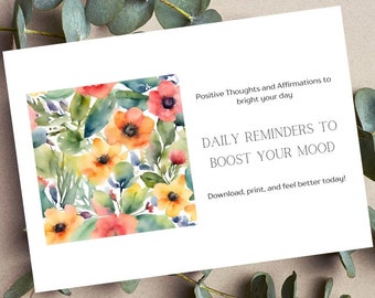 Motivational inspirational quote cards or mindfulness messages to boost the mood for positive mental health-stress management coping skills