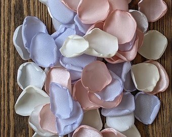 Barn ice blue ivory blush wedding table decor, shabby chic centerpieces, winter flower girl rose petals, custom boho aisle runner flowers