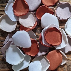 Terracotta taupe wedding decor, flower girl petals for baskets and aisle runner toss, boho wedding decor, romantic fall engagement confetti
