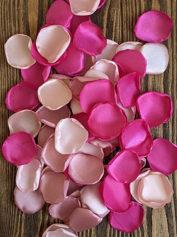 500 Silk Rose Petals For Wedding Party Table Confetti Decoration - Pink