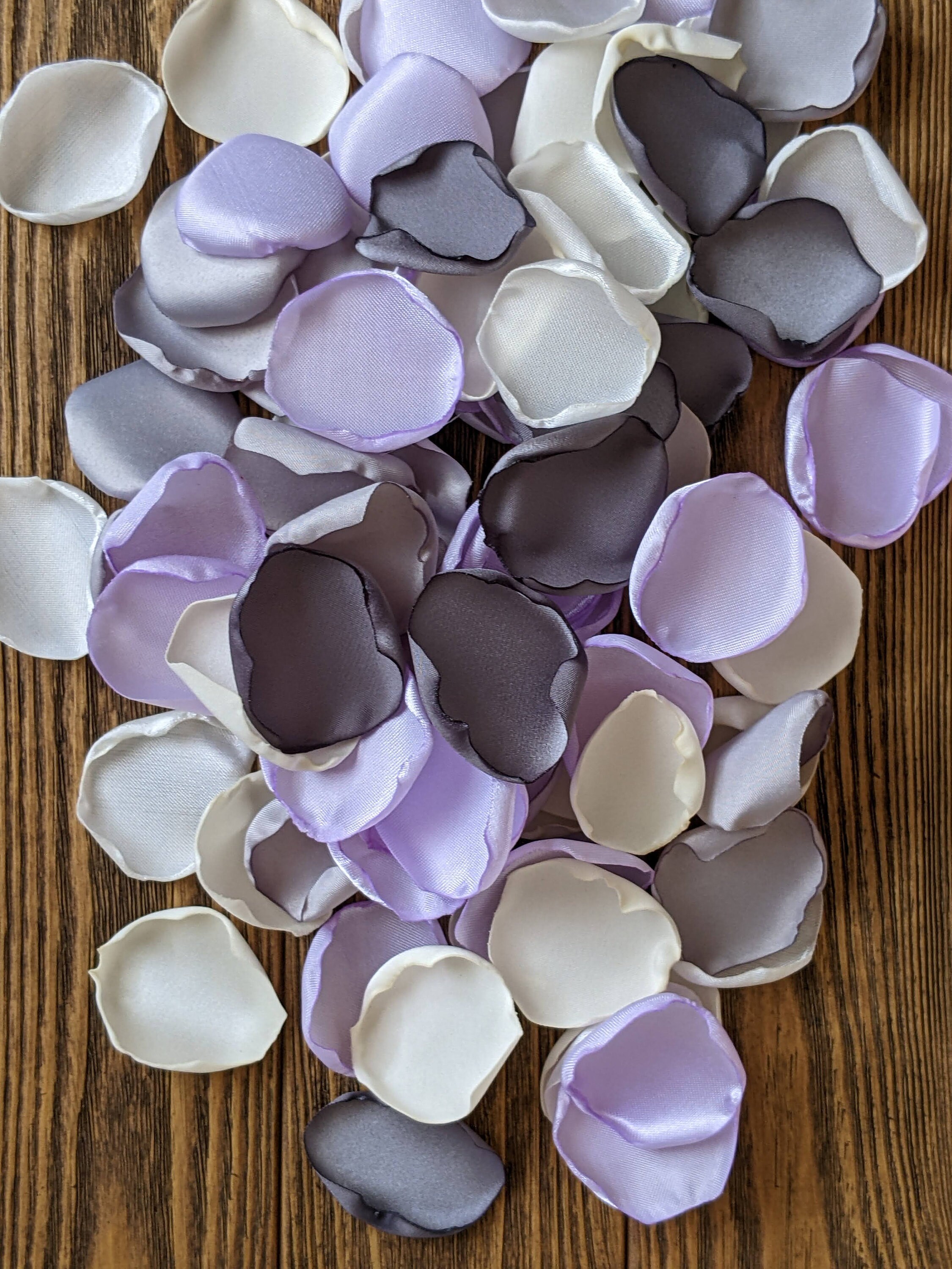 Wedding Traditional Decor-lavender Silver Rose Petals Decorations-flower  Girl Petals-glam Bridal Shower Decor-cards and Gifts Table Toss 