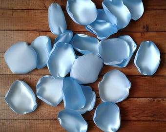 Baby shower decoration for boys, its a boy blue rose petals for table decor, wedding aisle runner flower girl petals for baskets, confetti