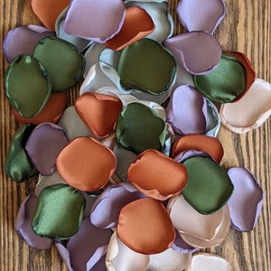 Terracotta dusty sage lavender olive flower girl petals for basket, rustic wedding aisle runner toss, boho chic bridesmaid gifts proposal